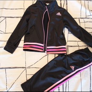 3T Adidas Tracksuit // Black & Pink